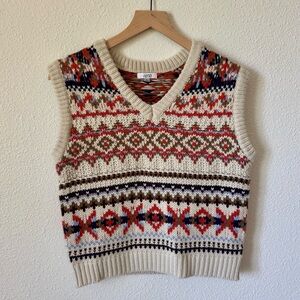 Multicolor Knit Sweater Vest